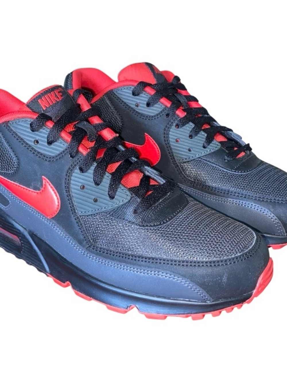 *RARE* AIR MAX 90 BLACK UNIVERSITY RED ANTHRACITE 2017 AJ1285-004 Size 12 - Picture 3 of 8
